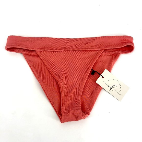 Cherina Swimwear Coral Bikini Bottoms Size Medium NWT - Picture 3 of 6